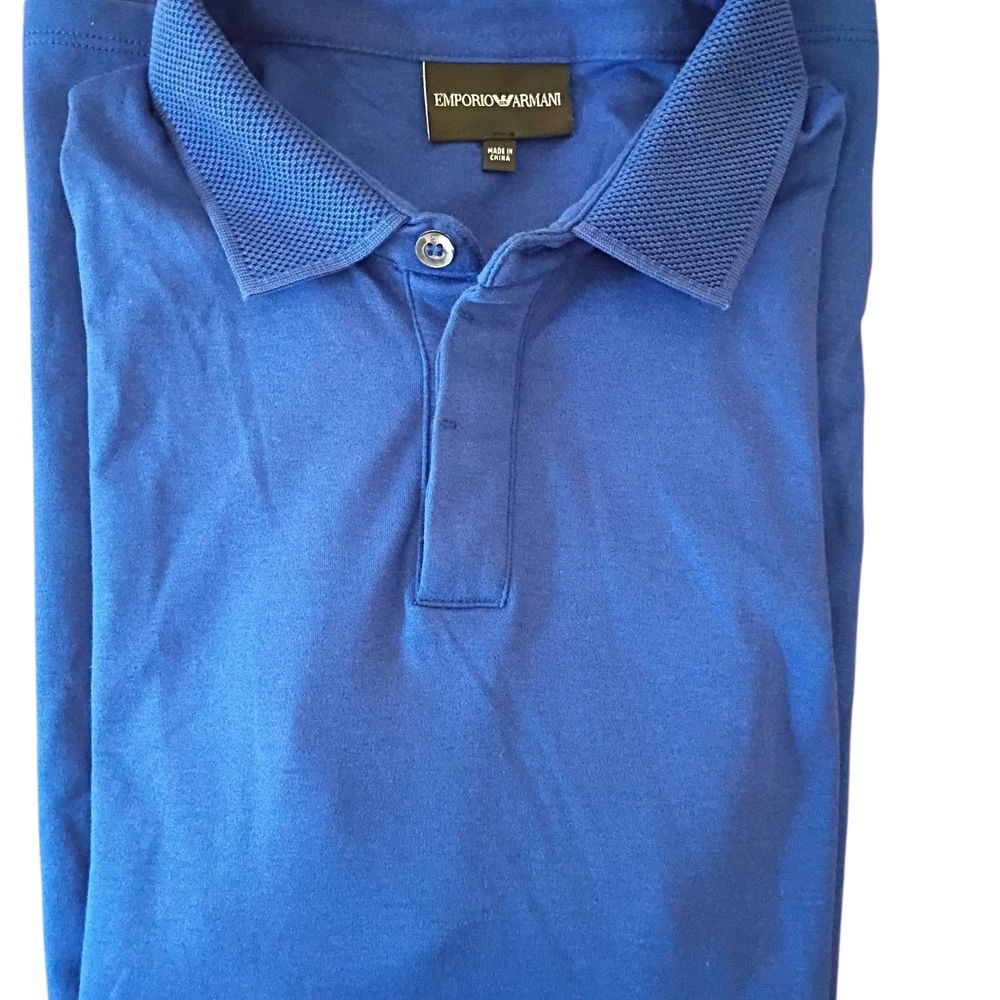 Emporio Armani Deep Blue Polo Shirt - Picture 3 of 6